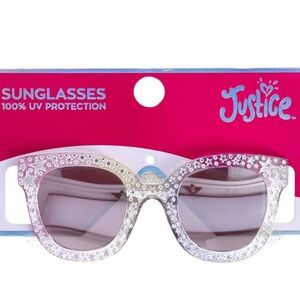 Justice Kids' Sparkly Sunglasses - Silver Glitter